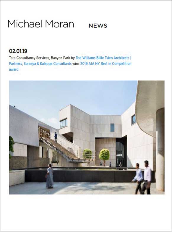 Tata Consultancy Services, Banyan Park by Tod Williams Billie Tsien Architects, Partners - Somaya & Kalappa Consultants wins 2019 AIA NY Best in Competition award